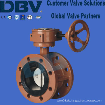 Schneckengetriebe Rptfe Soft Seat Flanged Butterfly Valve